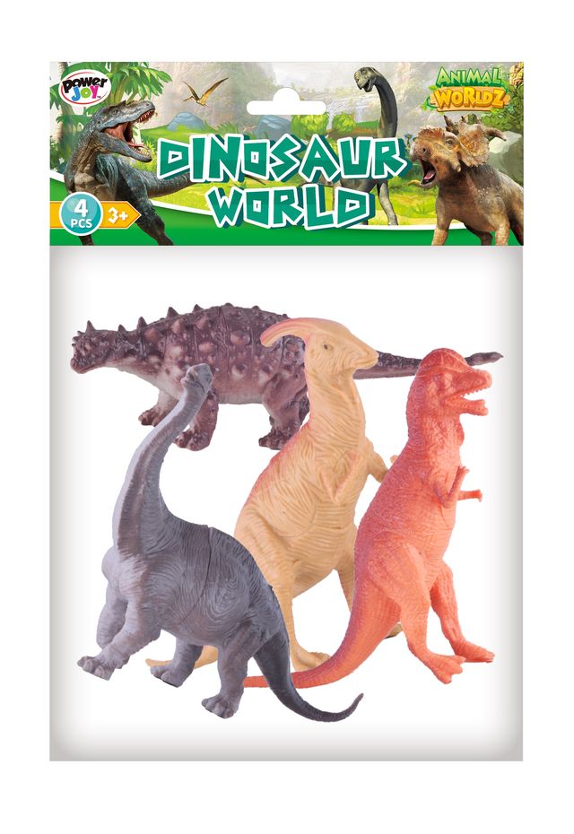 باور جوي - مجموعة الديناصورات 6 بوصة 4 قطع