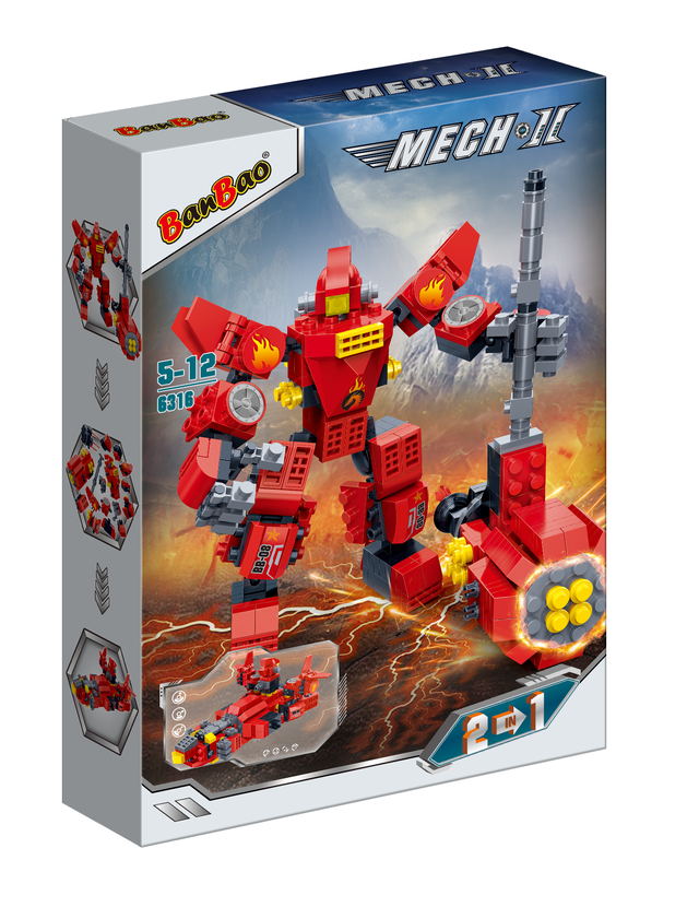 بانباو - مجموعة بناء ميك 2 في 1 - 351 قطعة