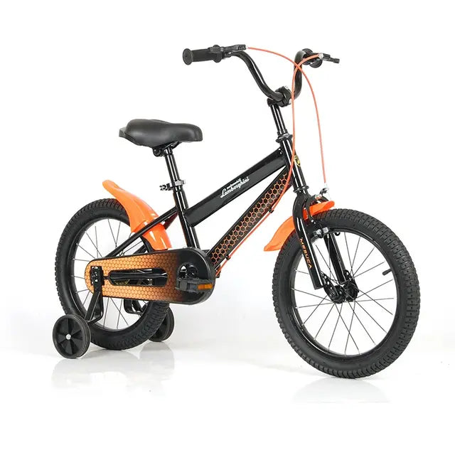 لامبورغيني - دراجة أطفال مقاس 16 إنش- لون برتقالي وأسود