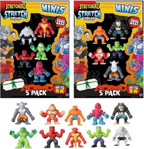 طقم شخصيات ستريتش ميني 5 قطع قابلة للتمدد