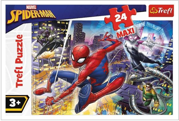 بازل سبايدر مان 24 قطعة ماكسي للأطفال
